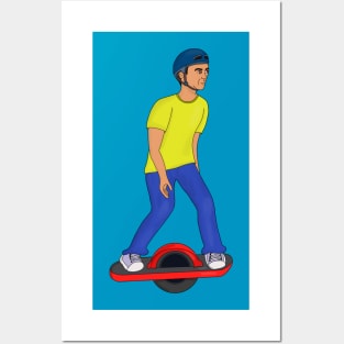 Onewheeling Dude Posters and Art